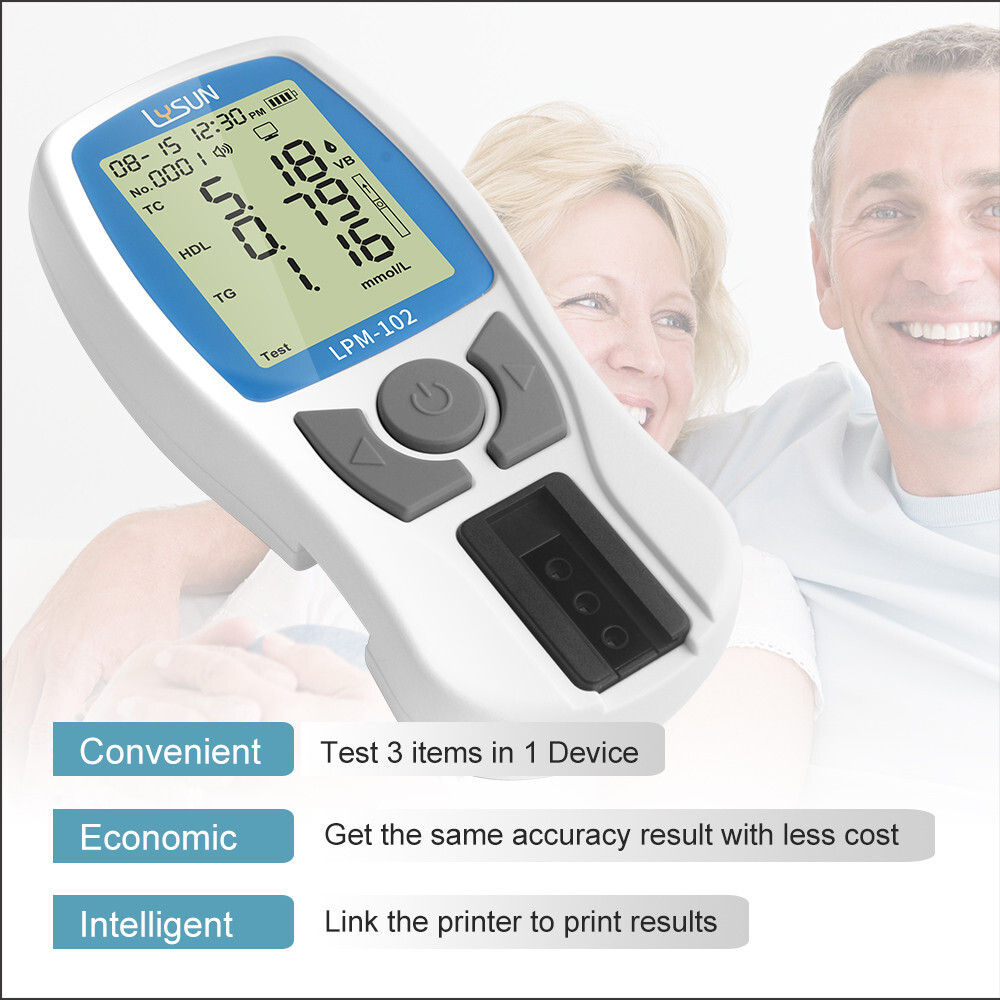5 in 1 Optics Blood Lipid Analyzer Total Cholesterol (TC) with 10pcs Strips