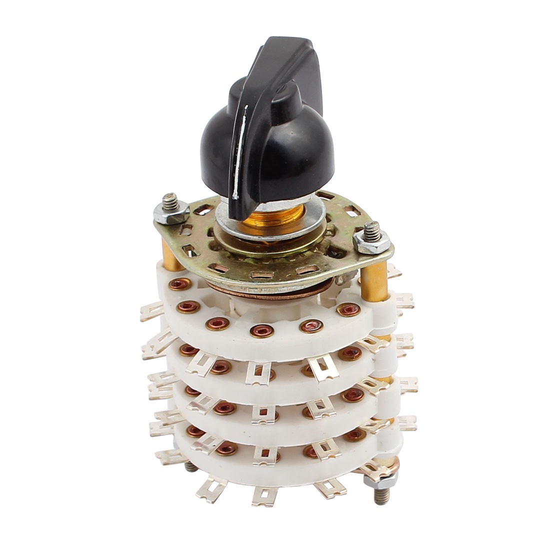 8 Pole 5 Position Four Decks 12 Terminal Band Channel Rotary Switch with Cap