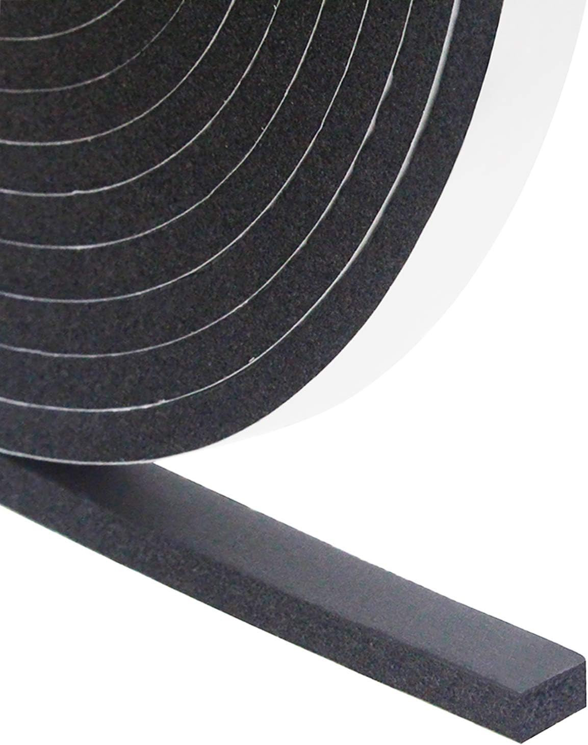 Foam Insulation Tape, 1/2In X 1/4In X 33Ft Weather Stripping Door Seal Strip for