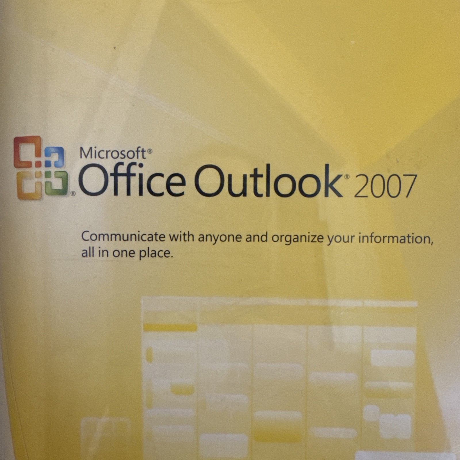Microsoft Office Outlook 2007 DVD and Case