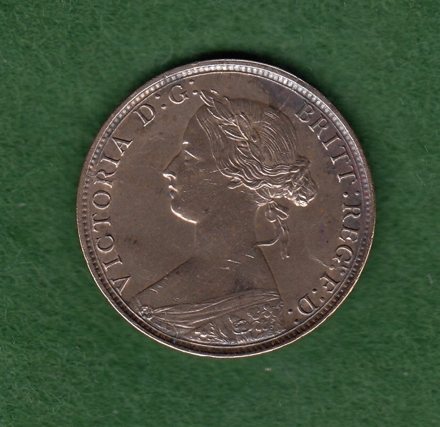 Canada 1861 Nova Scotia One Cent Coin Queen Victoria (081826)