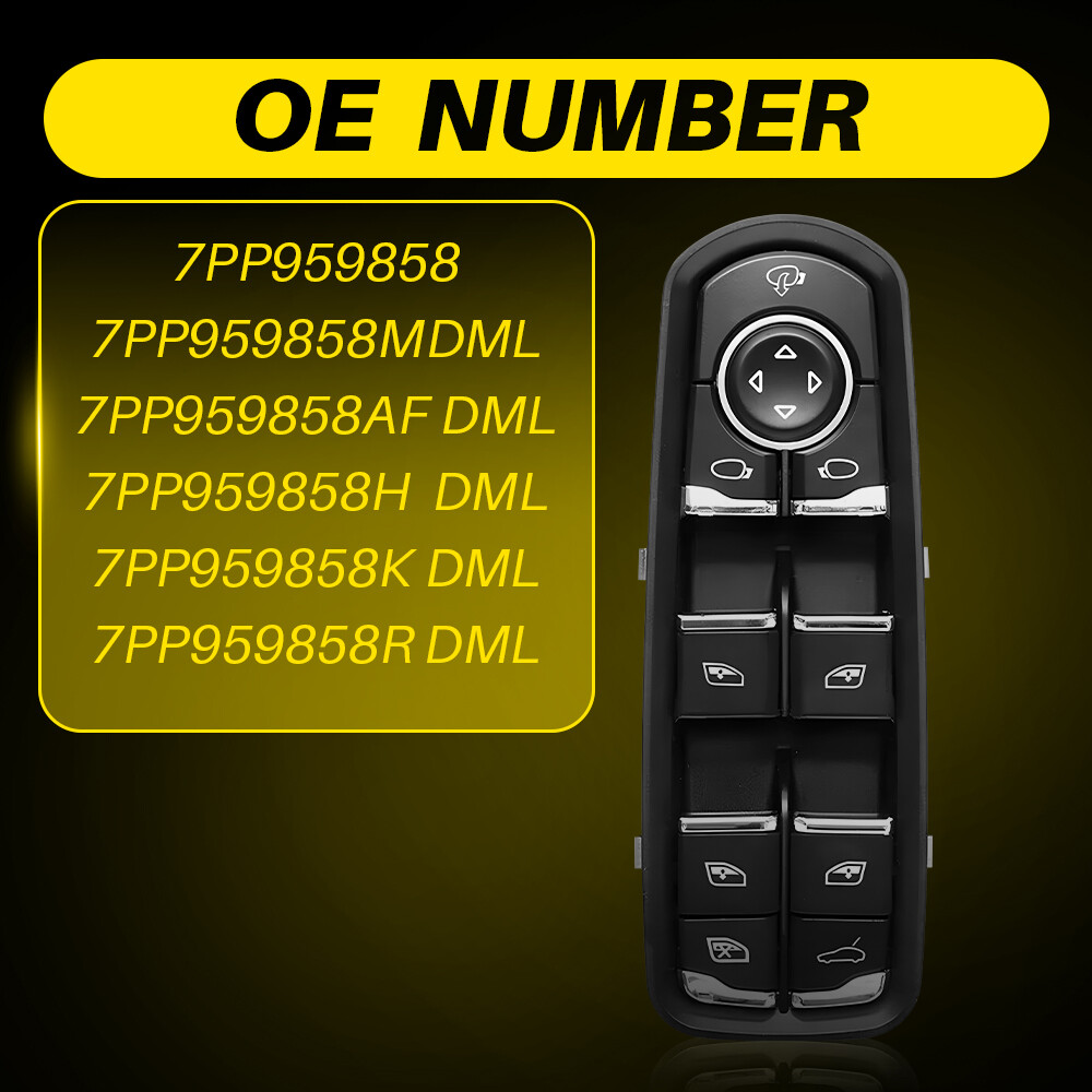 Driver Left Side Window Switch Control 7PP959858 For 2011-2014 Porsche Cayenne