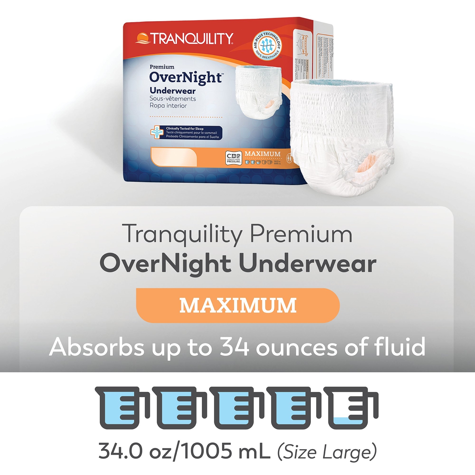 Tranquility Disposable Underwear 2X-Large 48 Ct