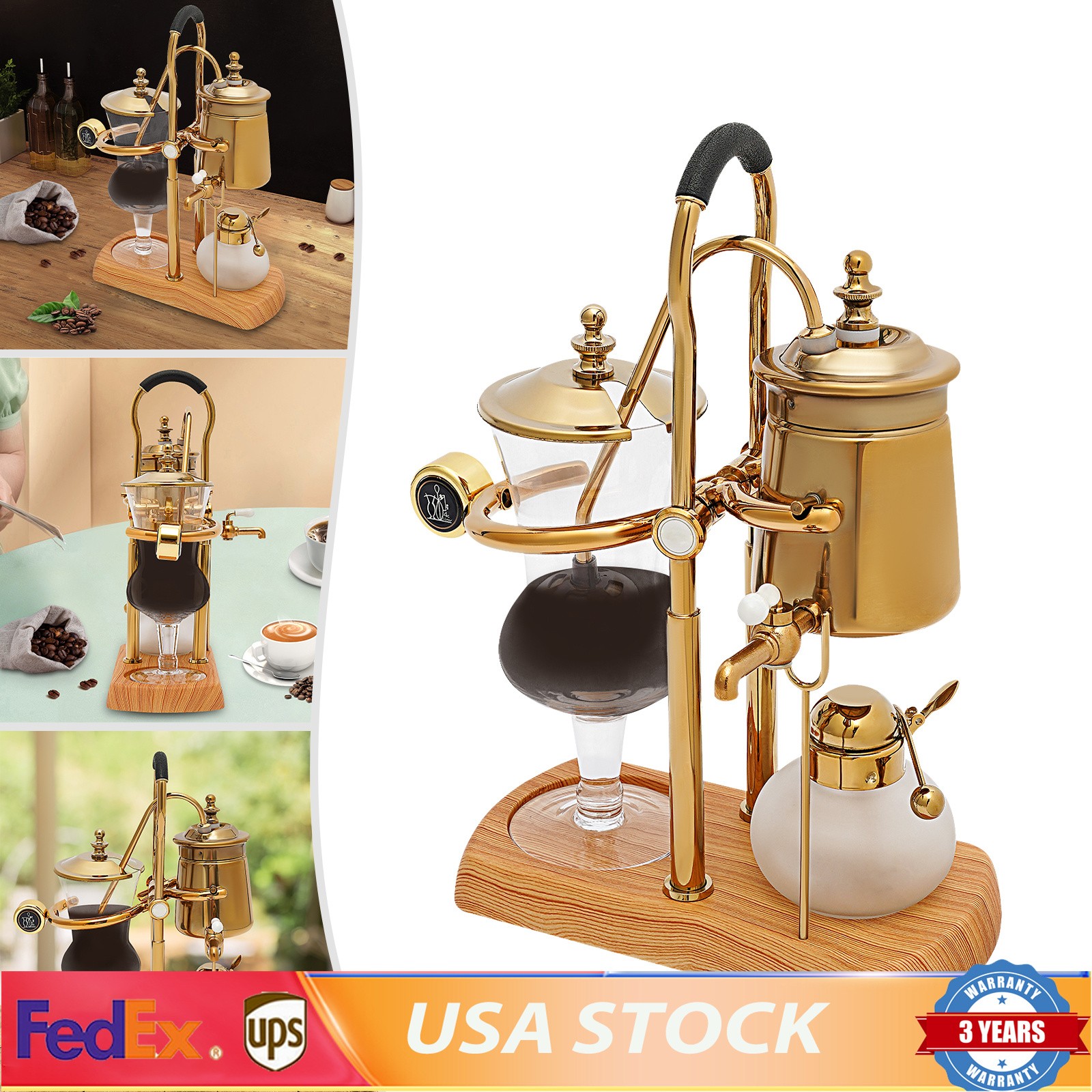 Nispira Belgian Belgium Luxury Royal Family Balance Syphon Siphon Coffee Maker