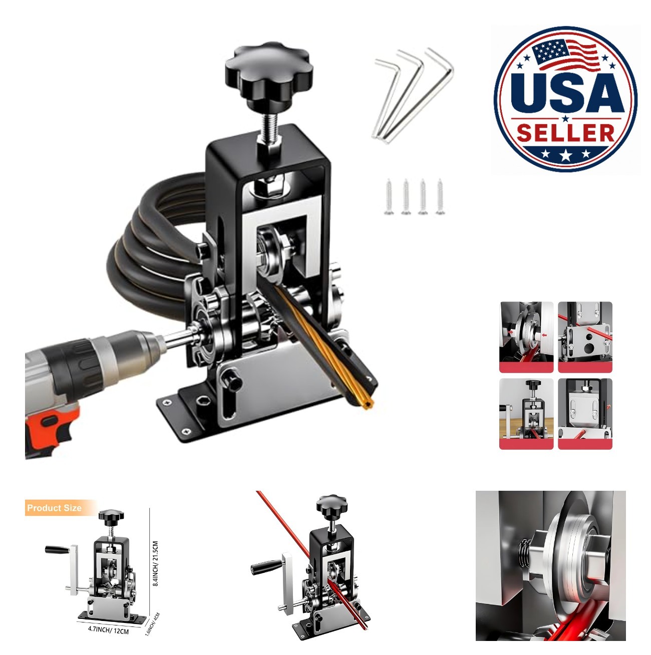 Manual Wire Stripper Machine 1 Inch Drill Powered Copper Wire Stripping Tool