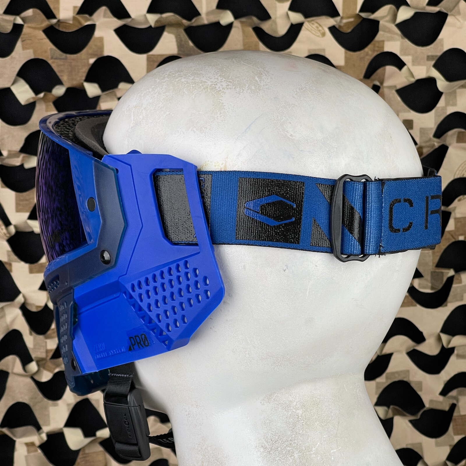 NEW Carbon CRBN Zero Pro Paintball Mask (Less Coverage) - Tidal - Cyan Mirror