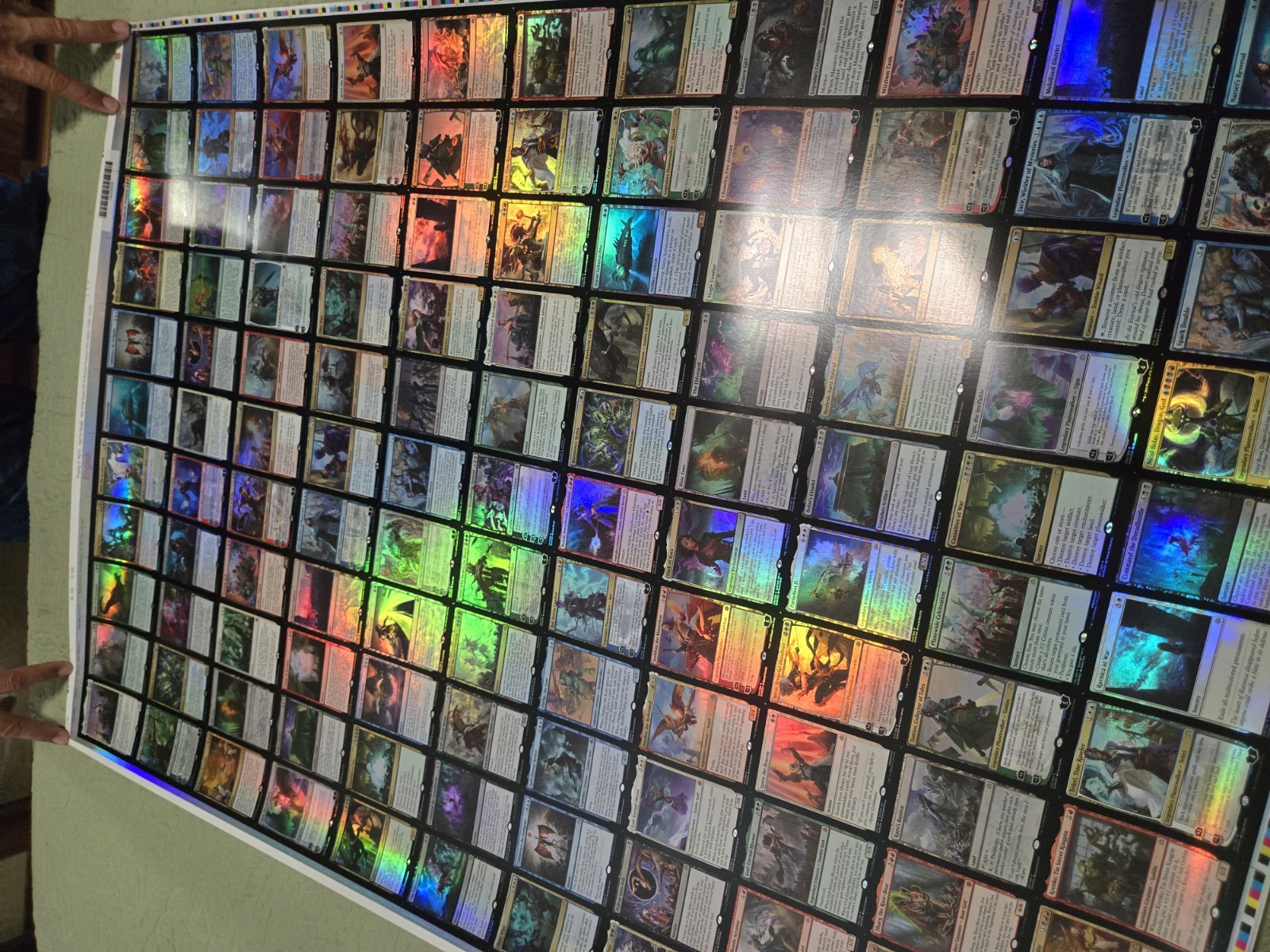 Magic the Gathering War of the Spark uncut sheet poster (Foil Rare/Mythic)