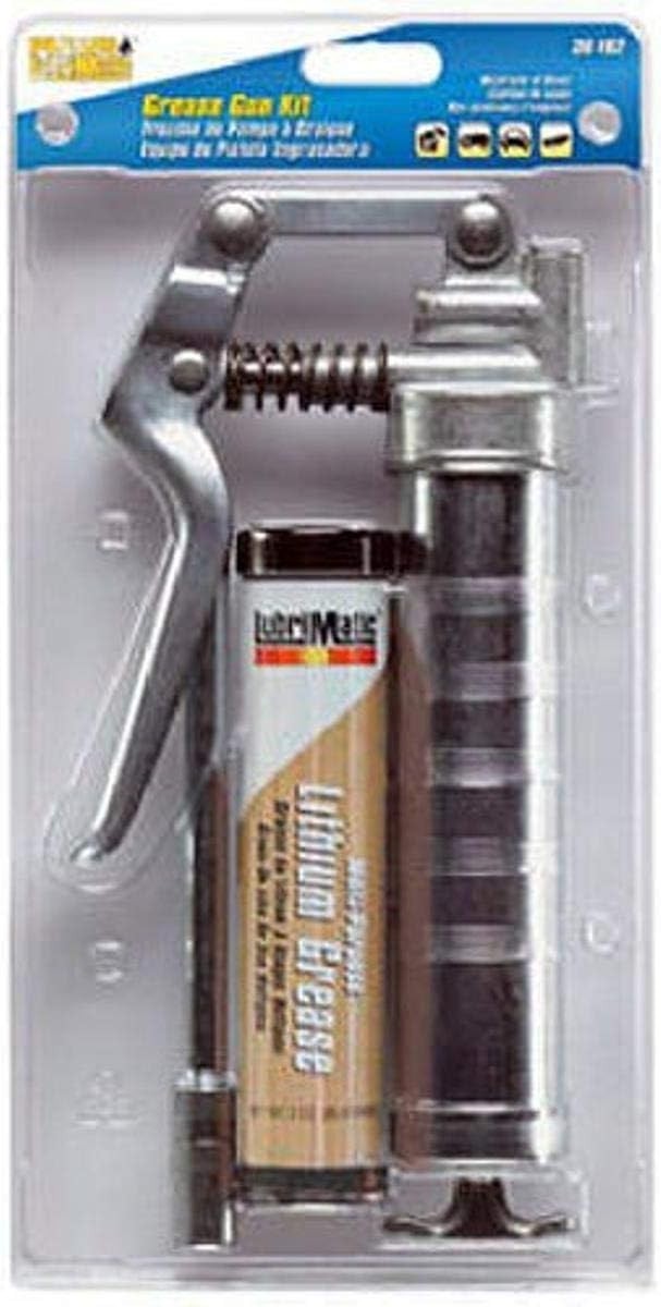 Compact Mini Grease Gun Kit + Multi-Purpose Lithium Grease - 3 oz Performance