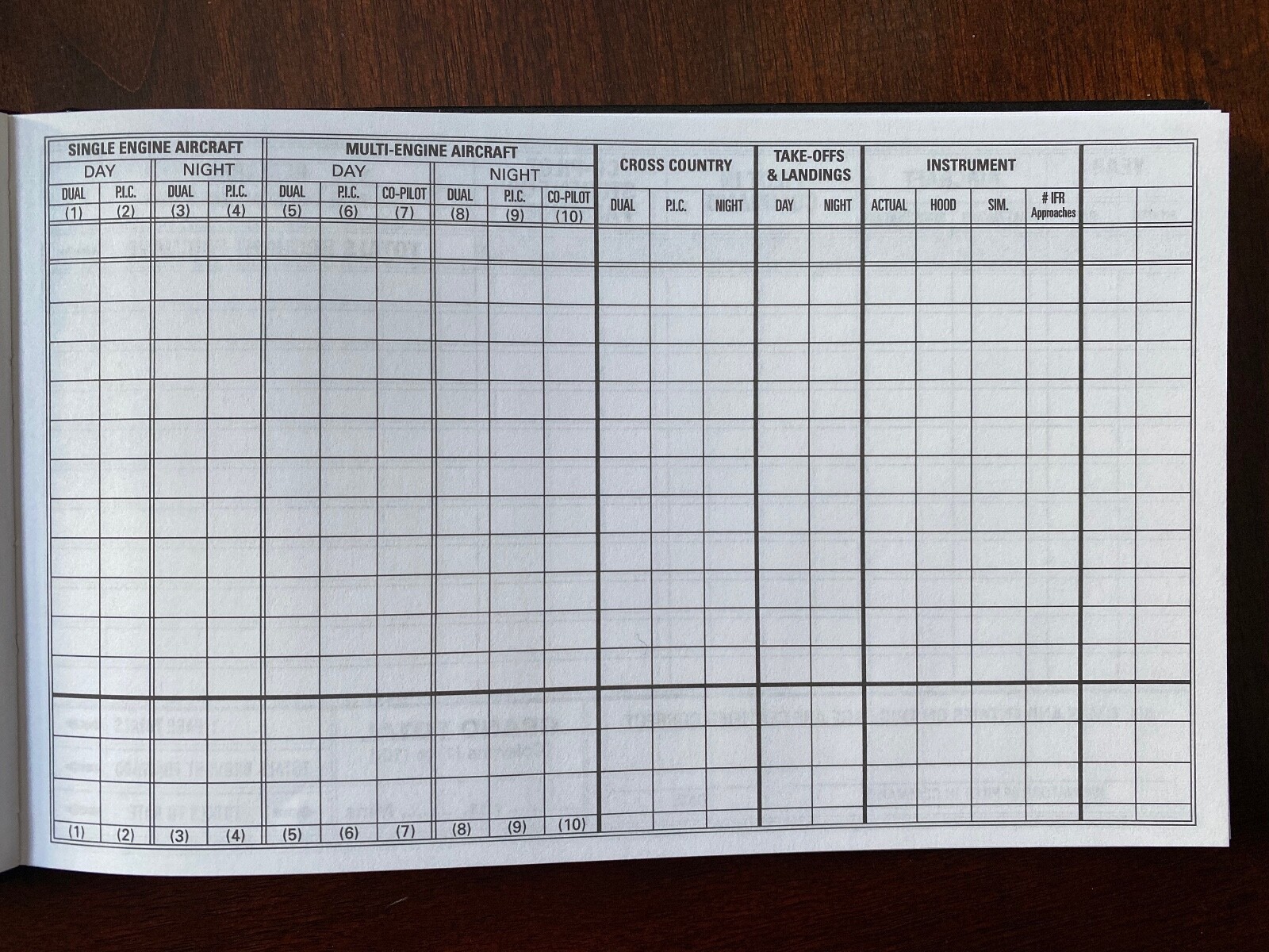 Aviation Pilot Log Book - Hardcover - New!