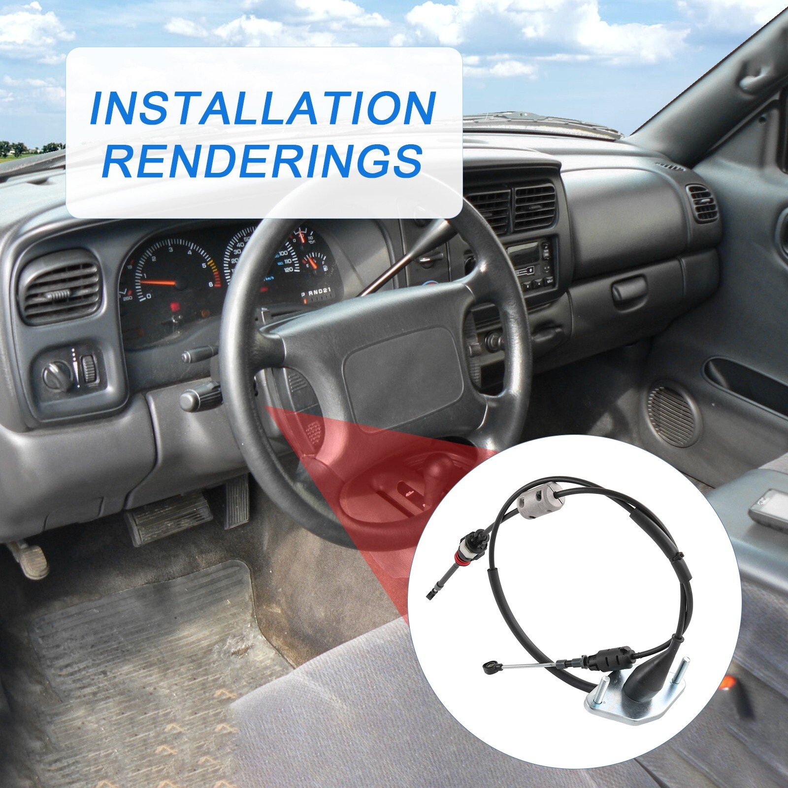 For 2001 Dodge Dakota Gear Selector Shifter Cable 52107700AE JDMSPEED