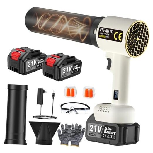 Mini Handheld Leaf Blower Cordless with 2×4.0Ah Battery and H001