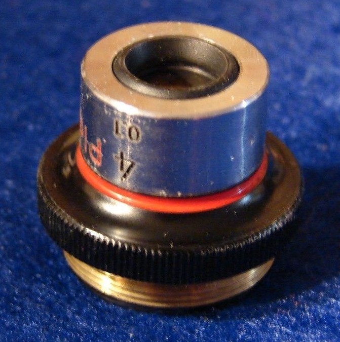 Nikon 4 PLAN Microscope Objective 4x  #44123