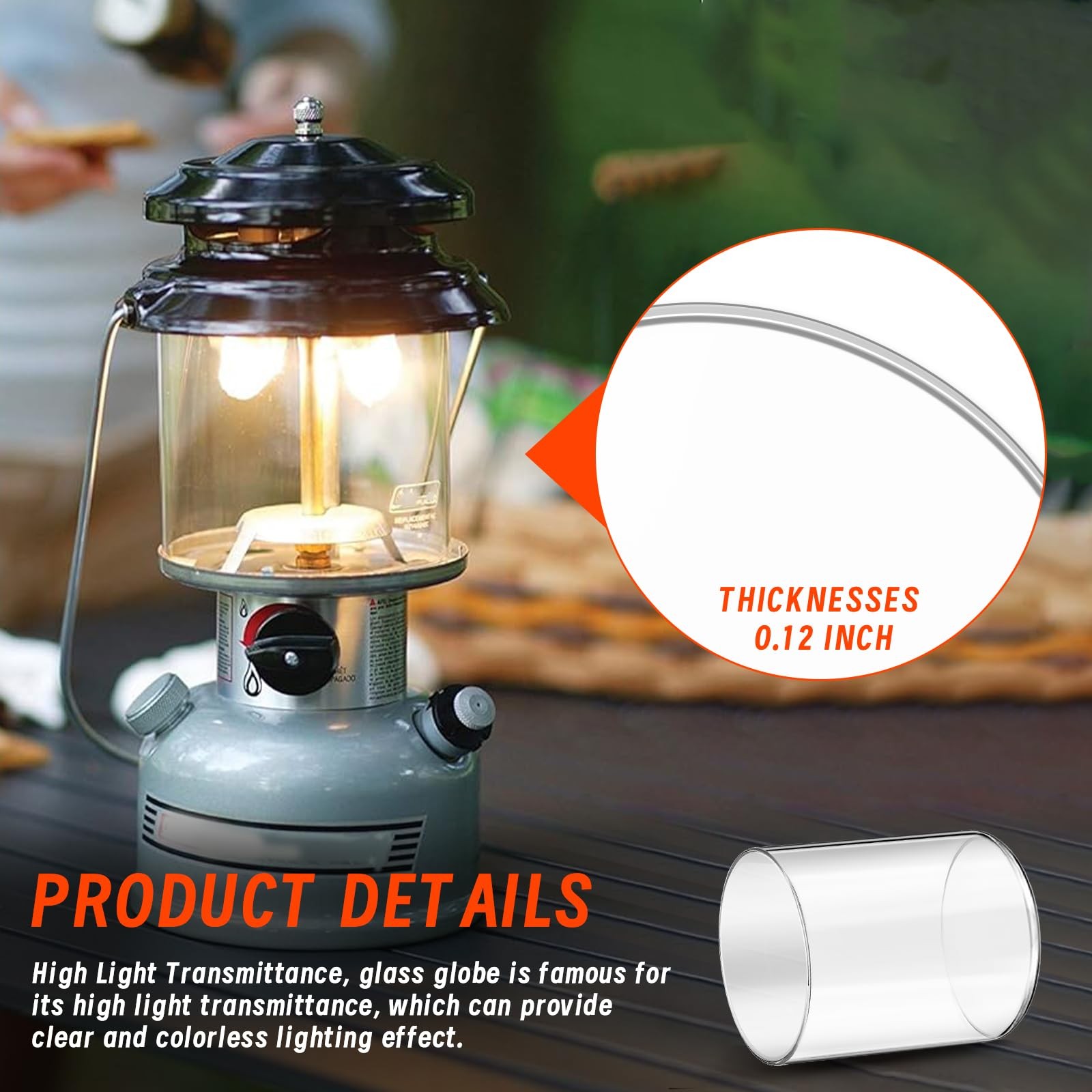 Glass Globe Fueled Lanterns Replacement for Coleman Propane Lantern clear