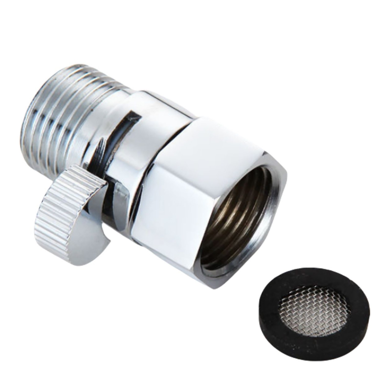 Silver Quick Control Adapter 1pcs Shower Shut-Off Valve Brass Water Saving