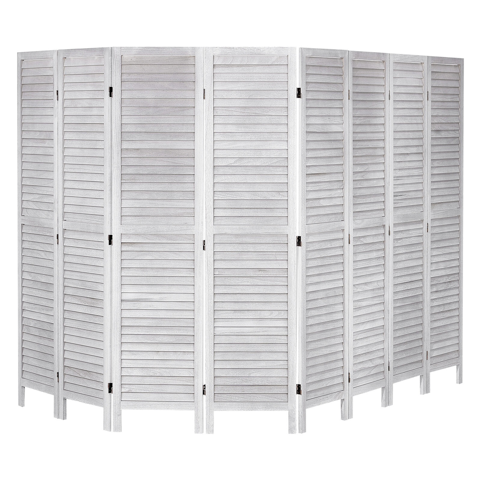 VEVOR Wood Room Divider Wooden Privacy Screen 8 Panel Room Separation Divider