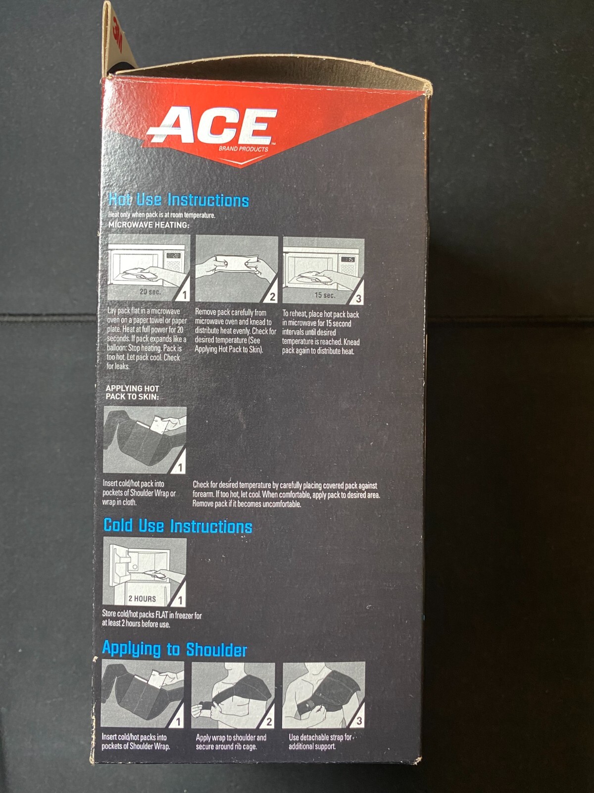 ACE Adjustable Shoulder Wrap Reusable Cold and Hot Therapy NEW IN BOX