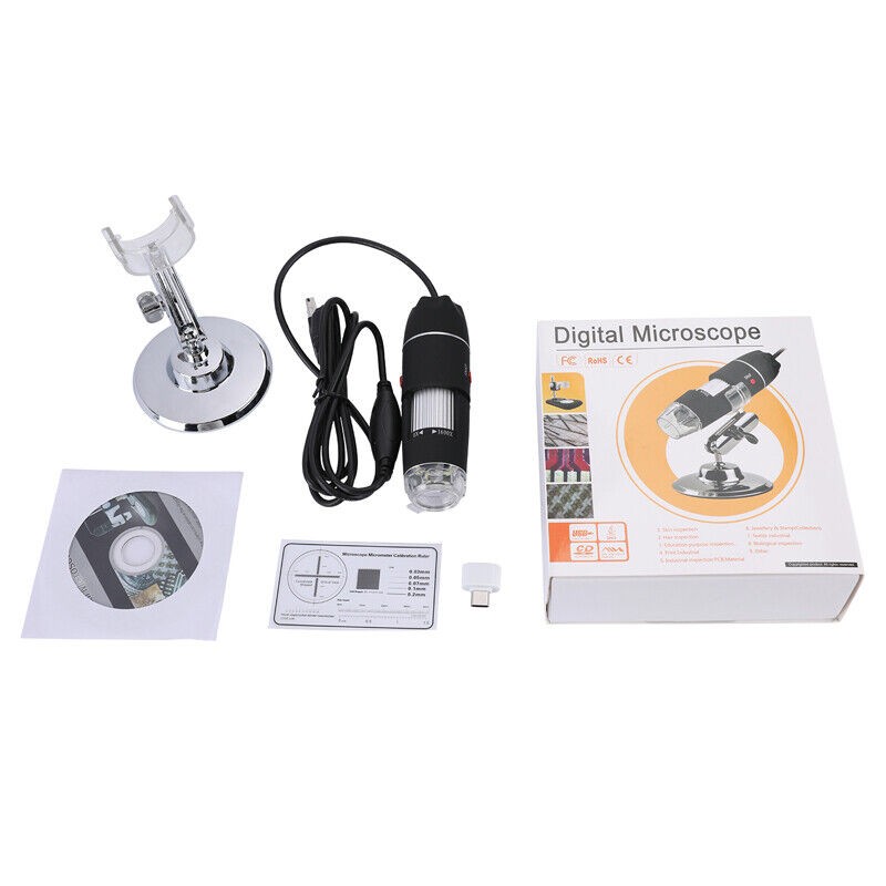 1600x Zoom 8 LED HD USB Microscope Digital Magnifier Endoscope Video Camera US