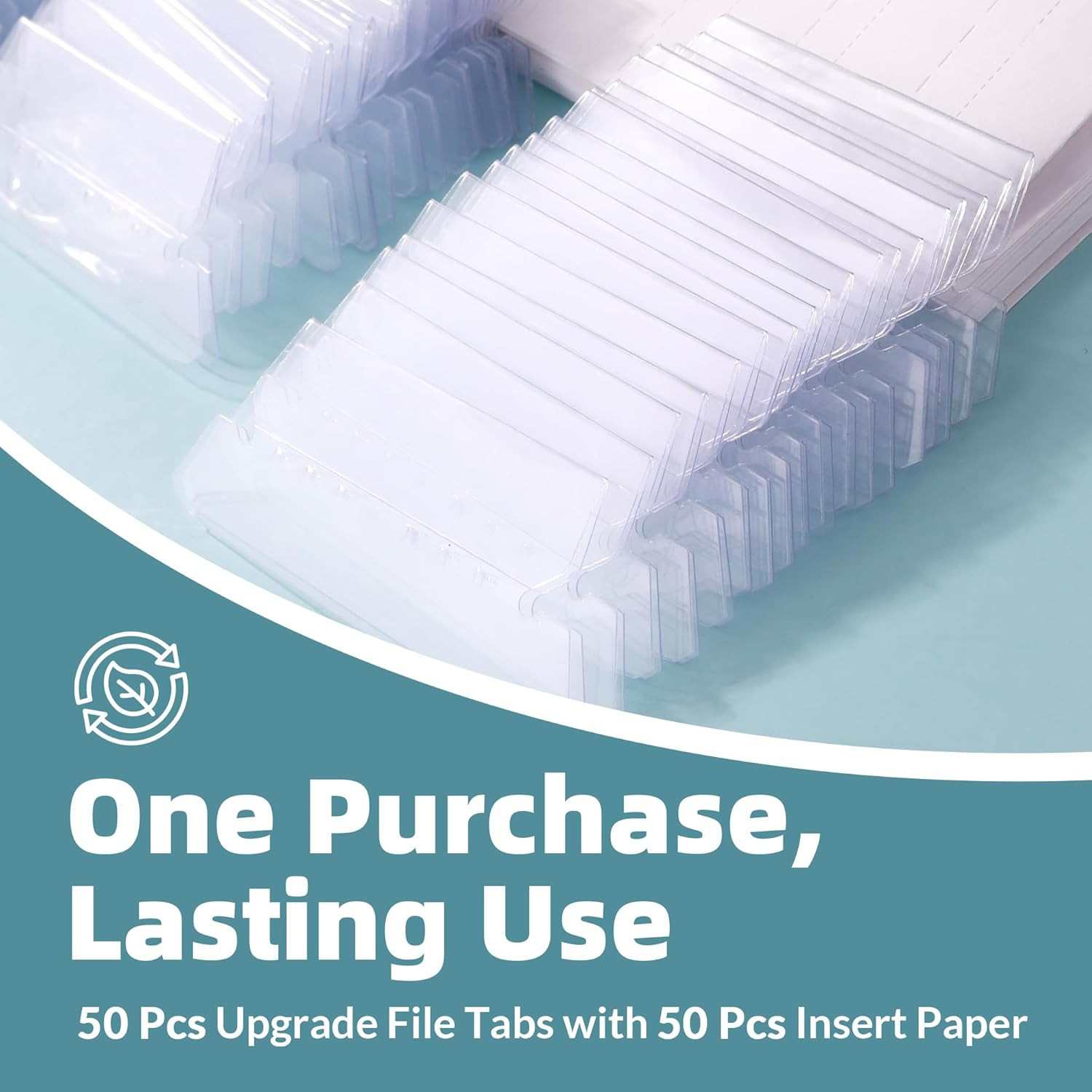 File Folder Tabs, 50 Sets Hanging File Folder Labels Tabs and Inserts for Hangi