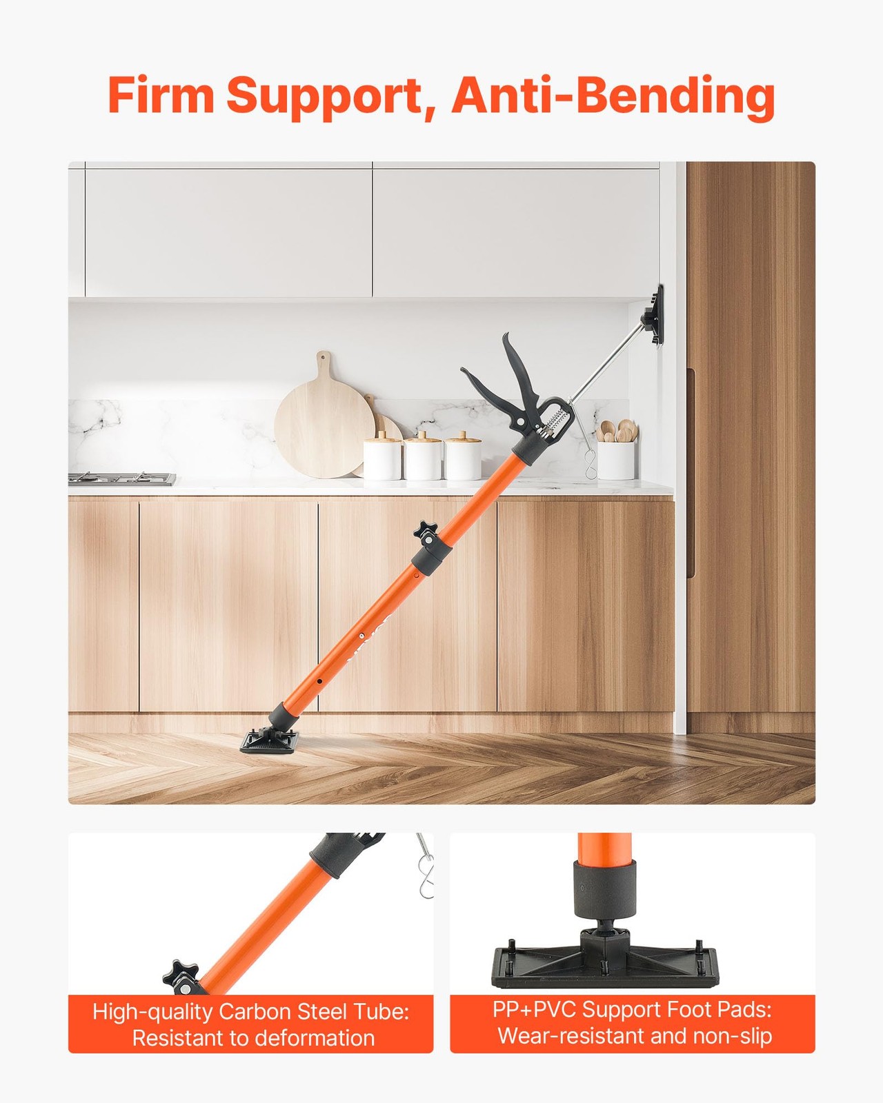 Vevor Cabinet Jack Support Pole 2-Pack Telescopic Steel Support Rod Adjustable 2