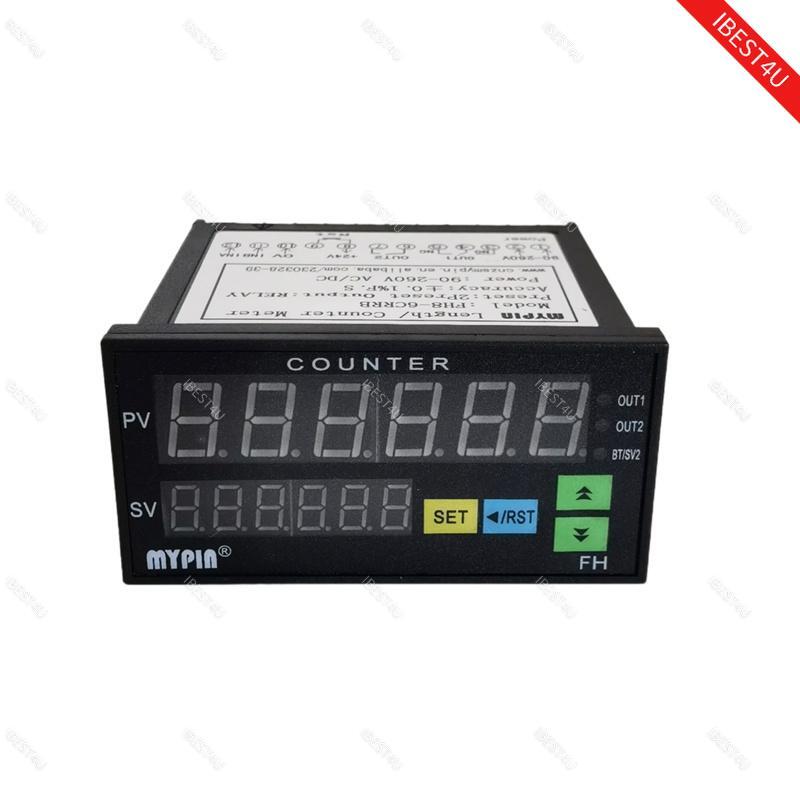 FH8-6CRRB 6-digit Length/Yard Counter Meter Digital Counter 90-260v AC-DC