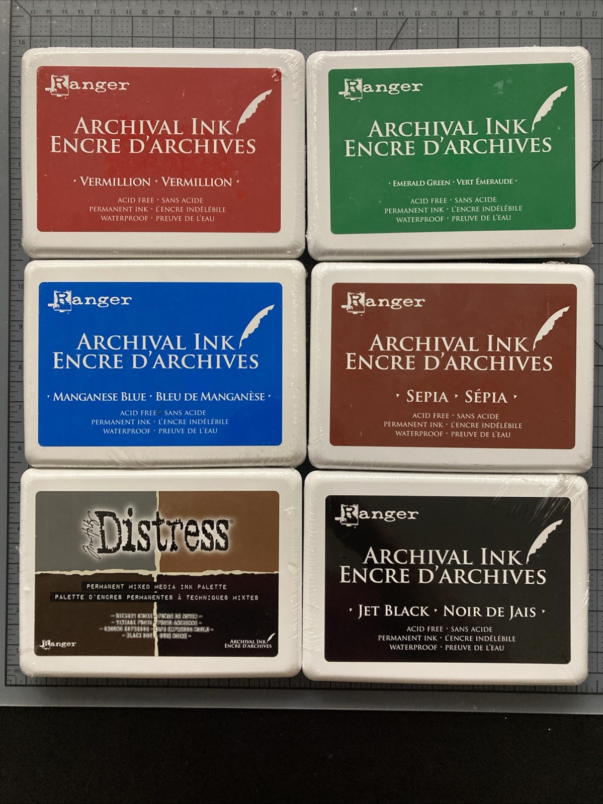 NEW Ranger Archival Jumbo Ink Pad Huge Lot Of 6 Ink pads New 271LP Tim Holtz