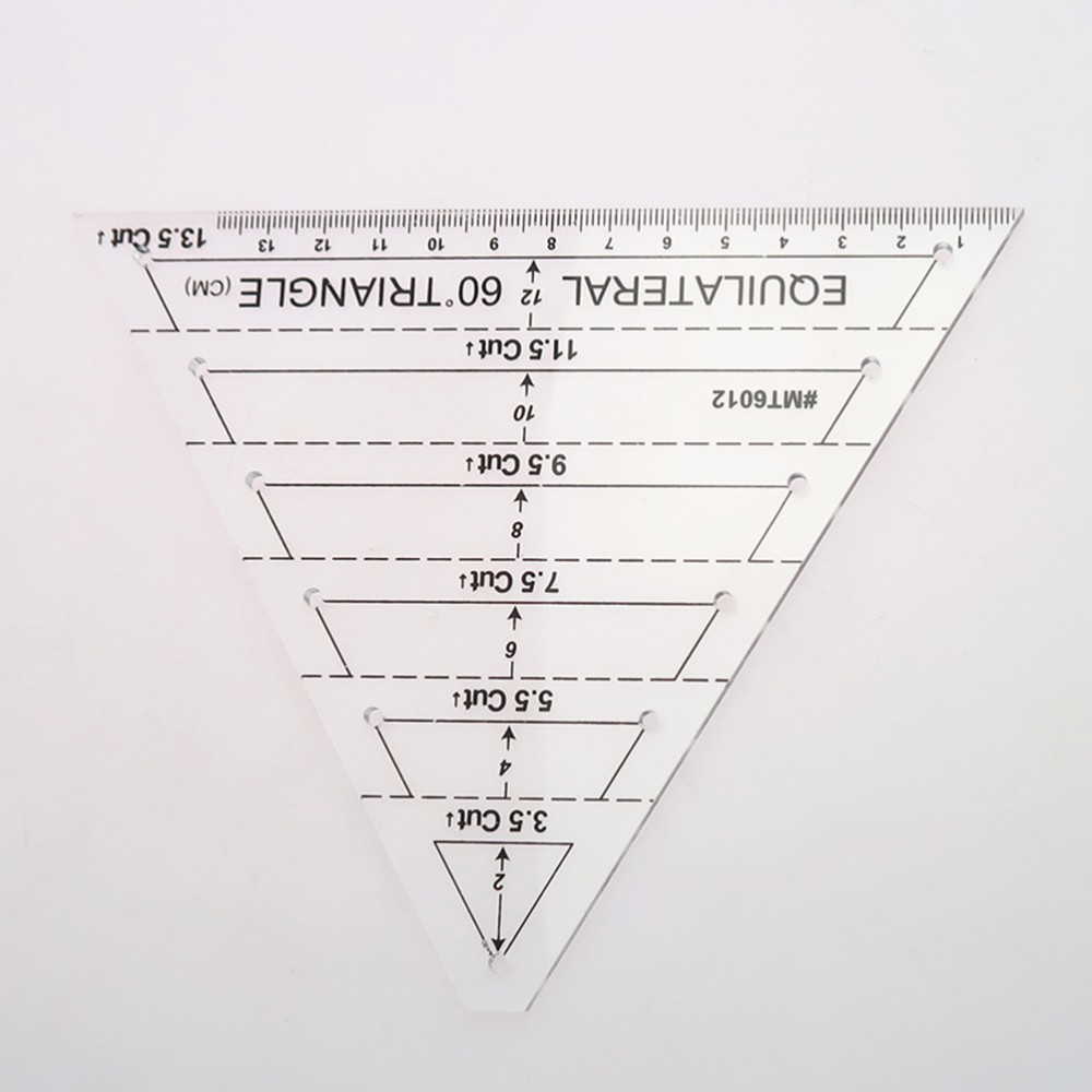 Triangle Patchwork Ruler Acrylic 60 Degree Quilting Template for Crafts