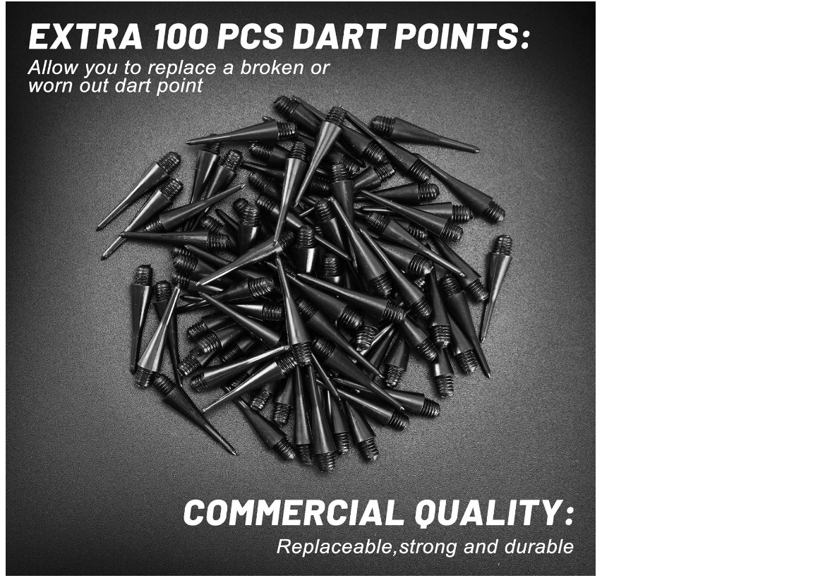 12 Pcs Soft Tip Darts Set with 100 Extra Plastic Tips | Electronic Dartboard Bar
