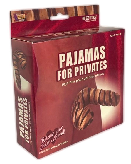 PAJAMAS FOR PRIVATES Animal Undies Pecker Warmer Funny Adult Joke Prank Sock Gag