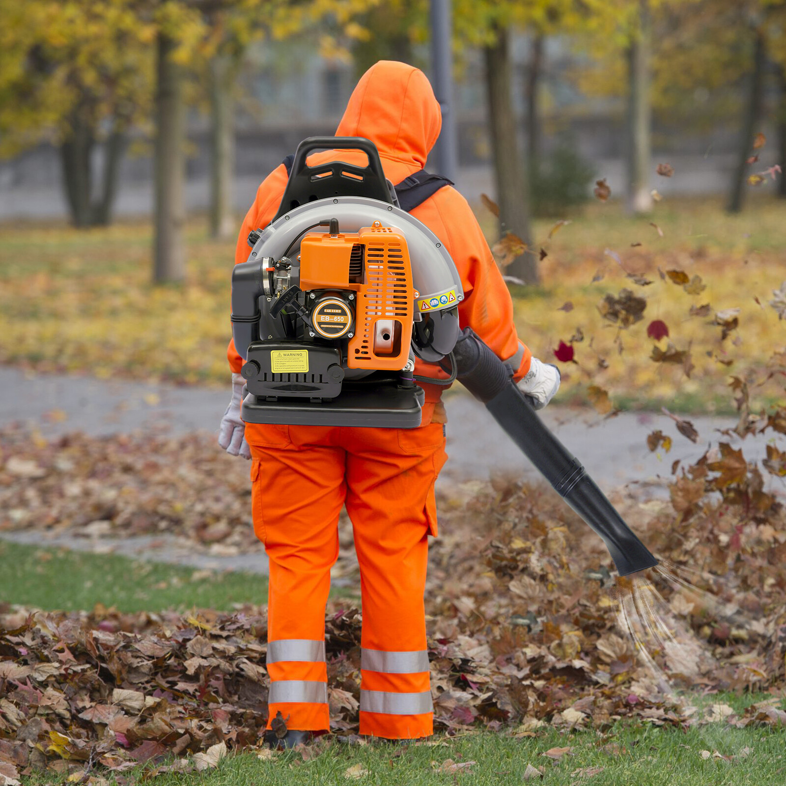 Upgraded 63CC 2-Stroke Backpack Leaf Blower, 4.3HP, 850CFM Powerful Performance