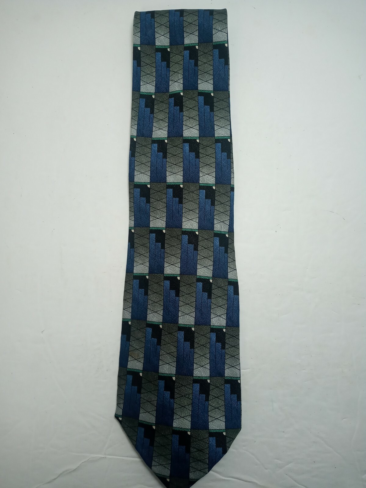Grateful Dead The Garden Seventh Set 1996 Men's Tie Set Blue Geometric Silk Tie
