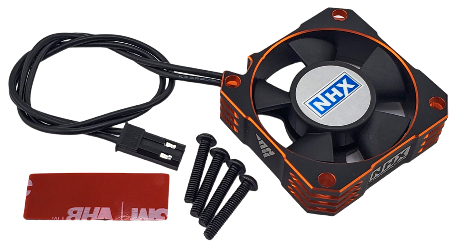 NEW NHX RC 35mm Aluminum Case High Speed 21000 RPM Cooling Fan -Orange/Black