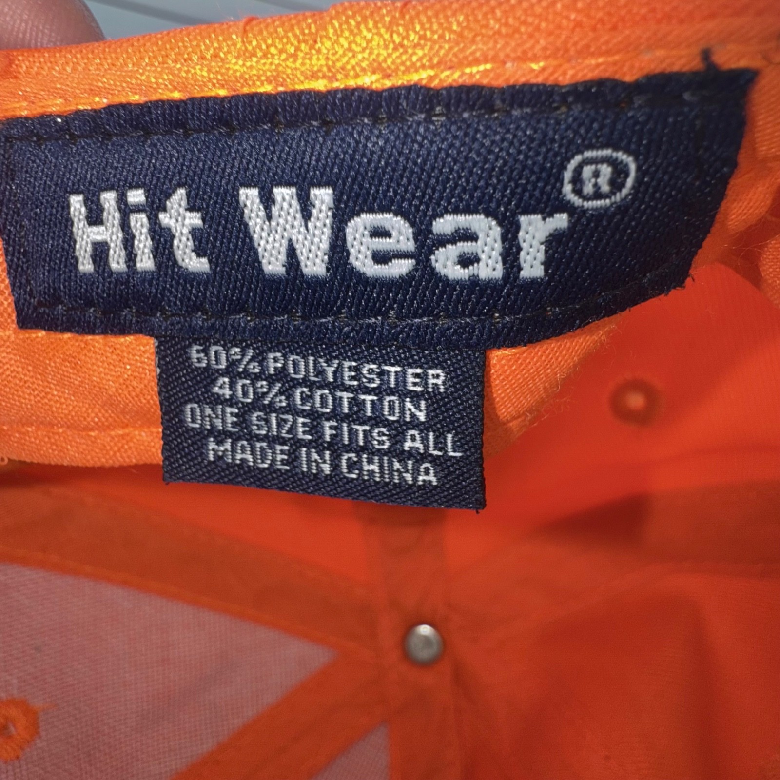 Crossroads Pipeline A Nisource Co Fluorescent Orange Camo Hat Cap Hook Loop EUC