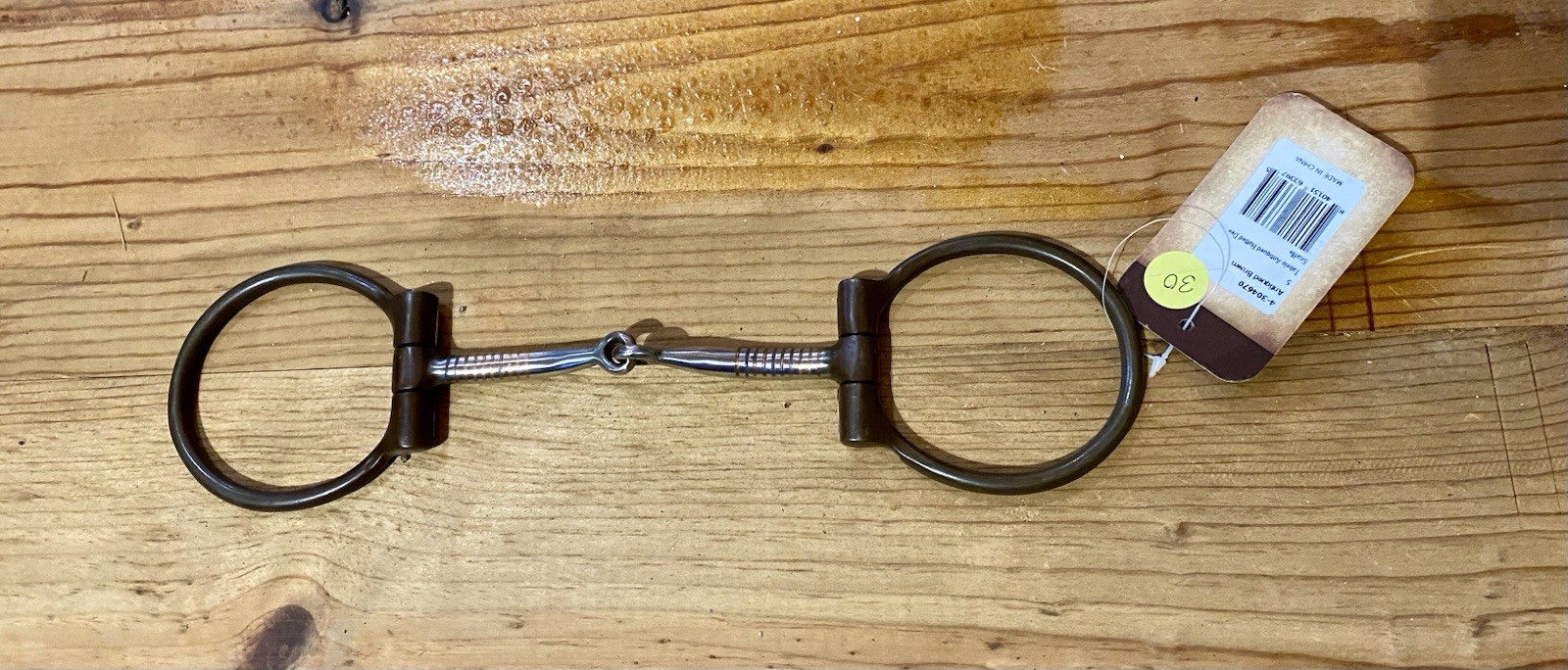 Tabelo Antiqued butted dee ring snaffle bit