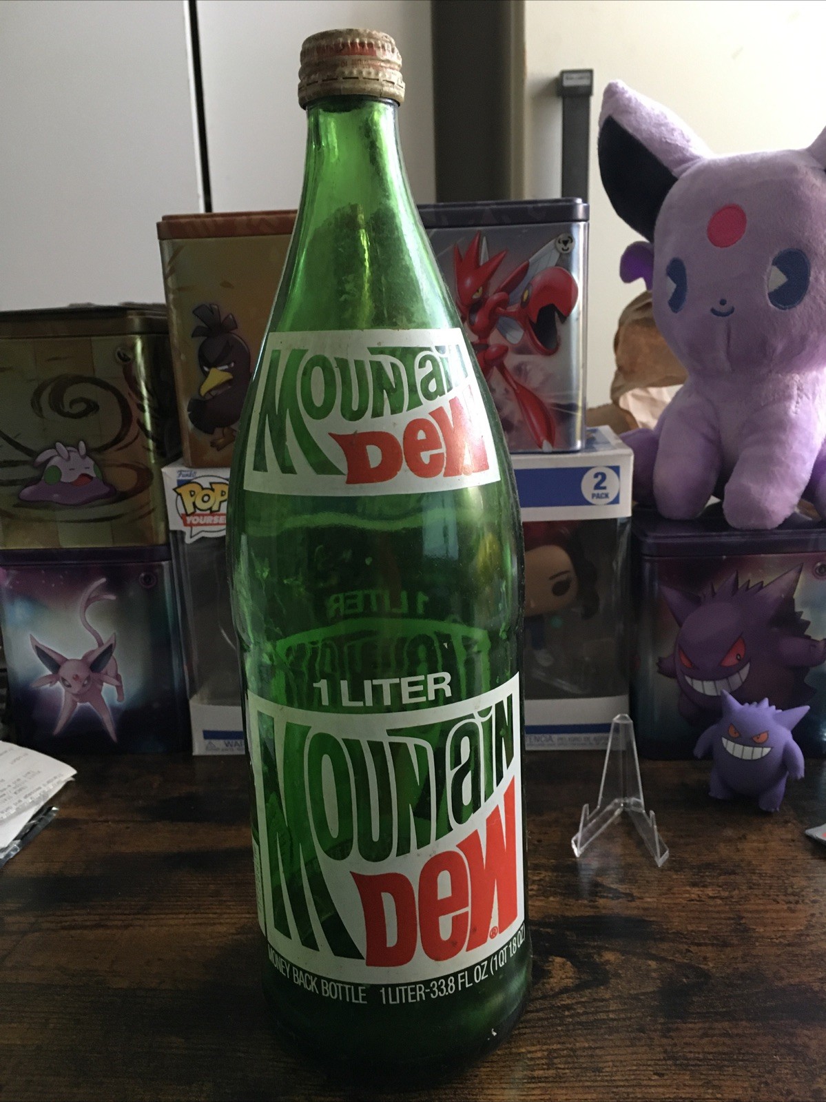 Mountain Dew 70’s Style 1 Liter Empty With Cap