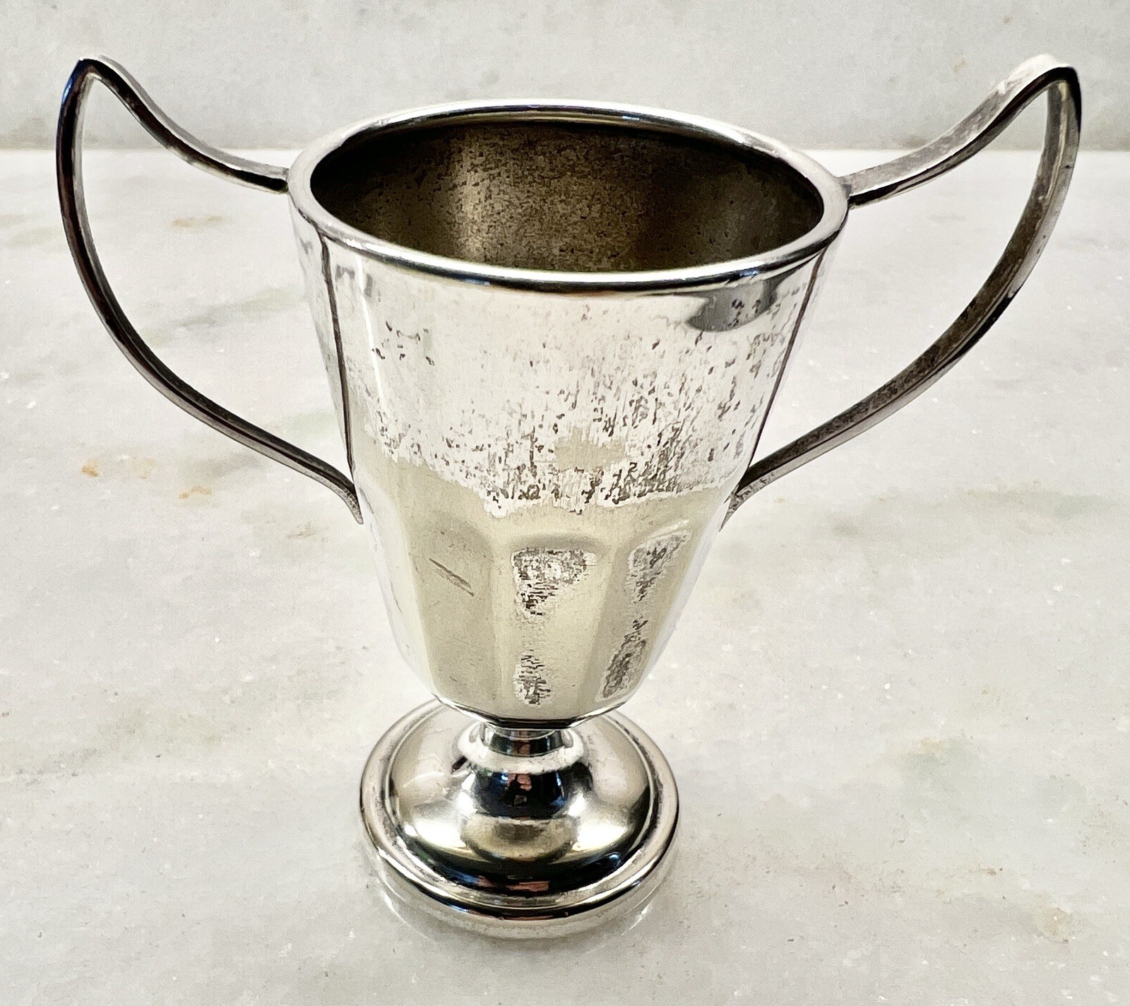 Vintage 4” Trophy Marked English Silver Plate