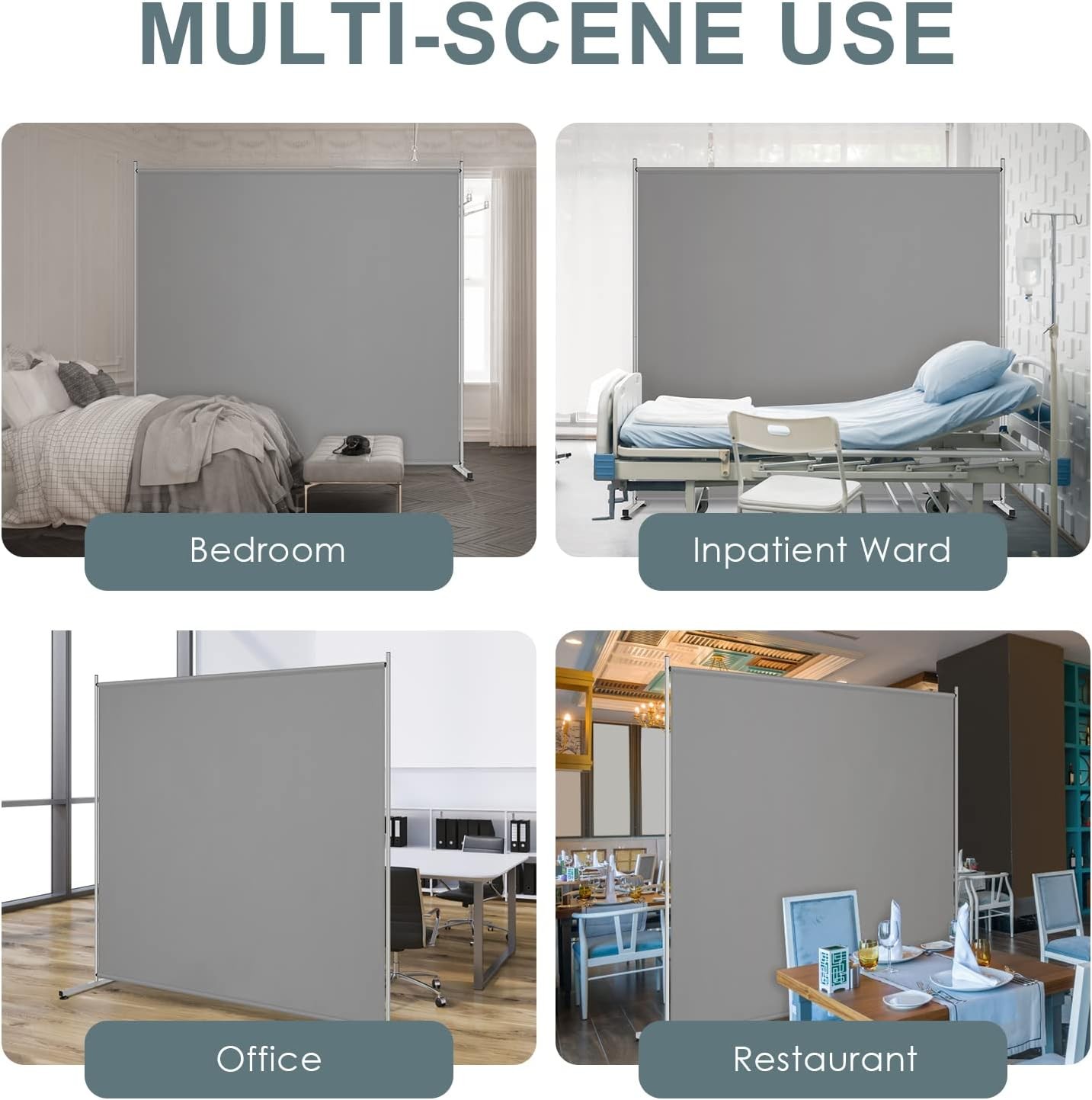 Single Large Panel Room Divider Privacy Screen Office Partition Separators