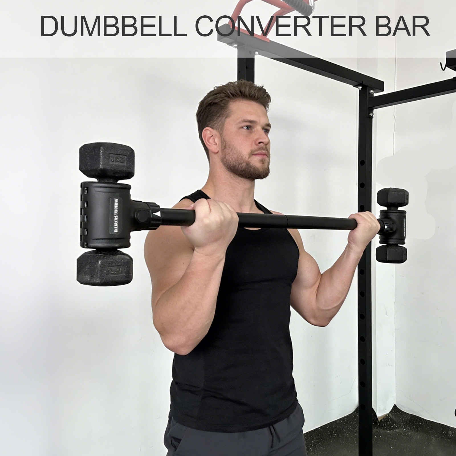 Upgrade Split Dumbbell Barbell Converter Bar Adjustable Capacitry Gym Strength