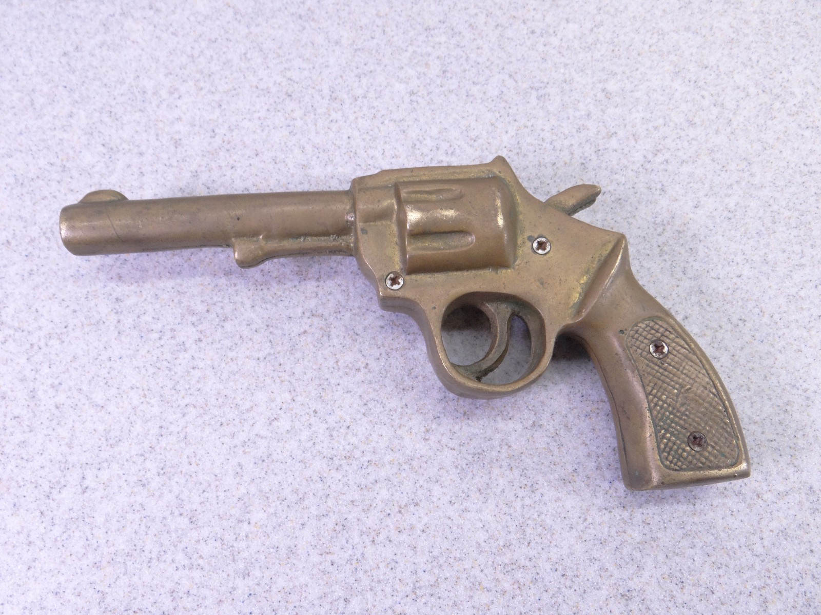 50's Colt 45 Six Gun Solid Cast Brass Replica Pistol Prop Gun Non Firing