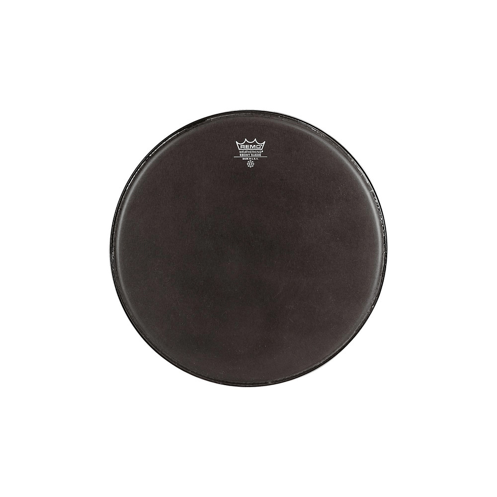 Remo Black Suede Emperor Tenor Drumhead wCrimplock Black Suede #602 Bistro Blk