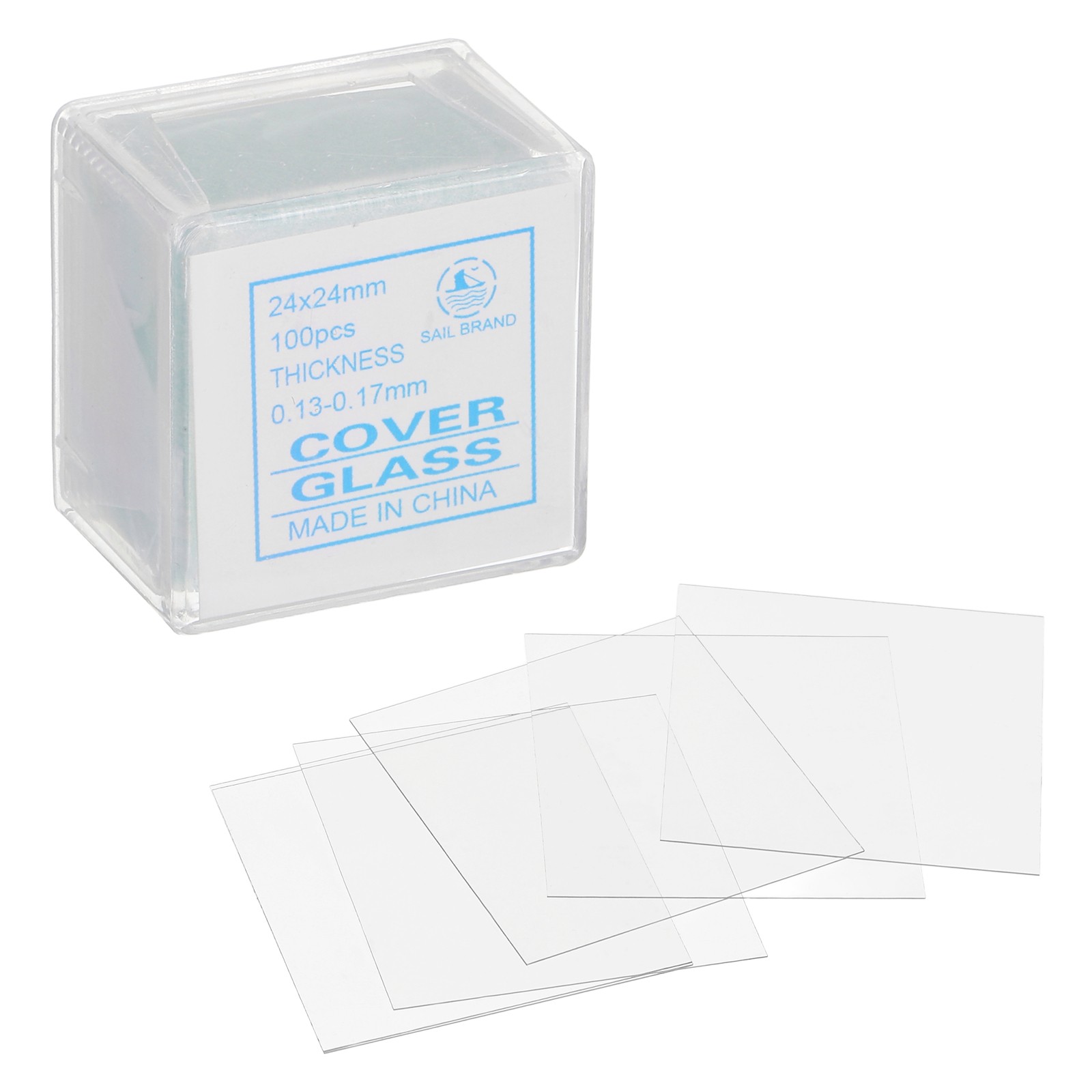 For microscope, 100 pieces 24x24mm square object covers