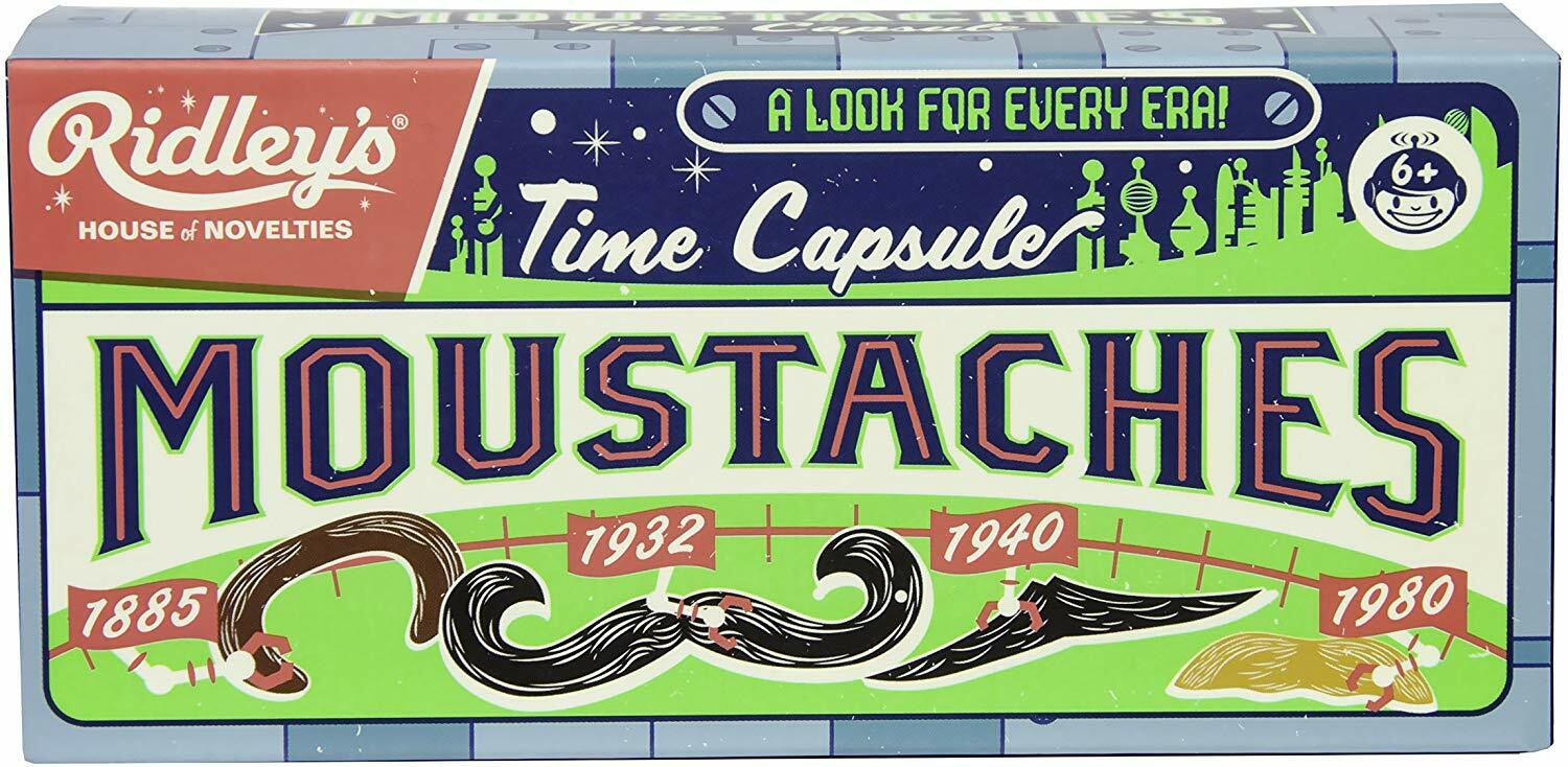 6pc Ridley's Retro Vintage Peel Stick Fake Moustache Halloween Costume Mustache