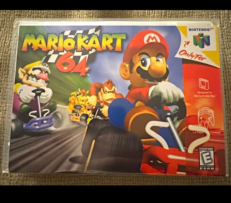 Nintendo Mario Kart 64 N64 Replacement Game Case w/ Cover Art Insert (NO GAME)