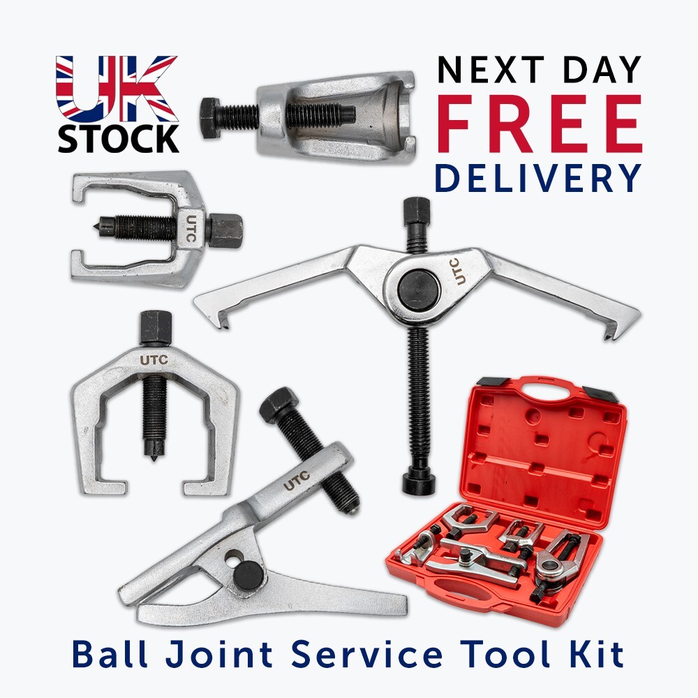 5pcs Front End Service Tool Set Pitman Arm Puller Remover Ball Joint Tie Rod Kit