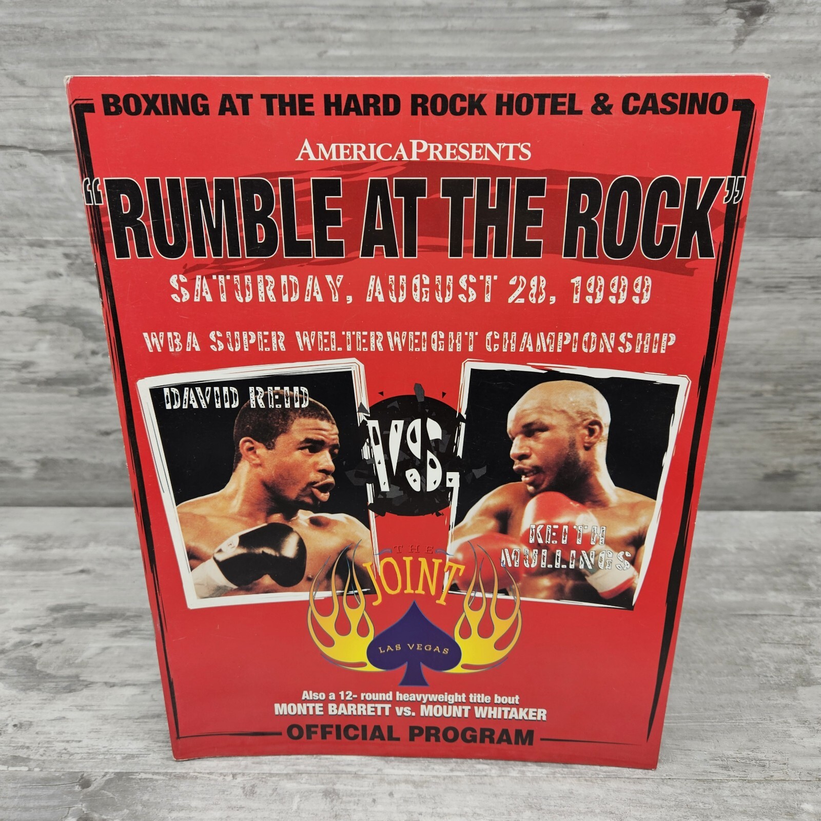 David Reid vs Keith Mullings Boxing Program August 28 1999