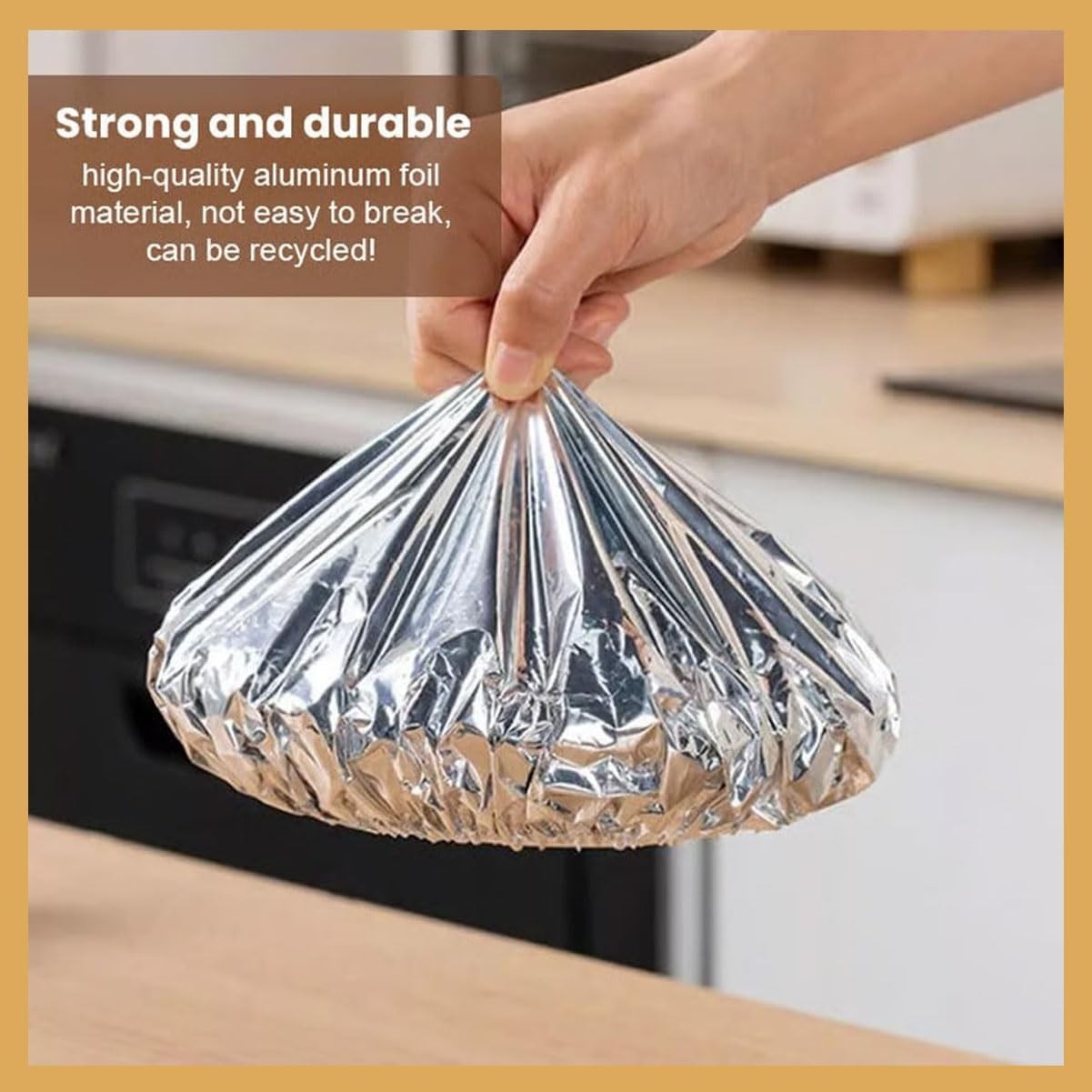 Food Covers 10 Pieces Aluminum Foil Reusable Food Containers Elastic