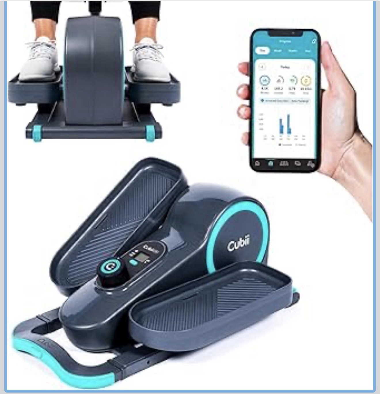 Cubii Go Seated Elliptical, Portable Low Impact For Home And Office, Burn Cals