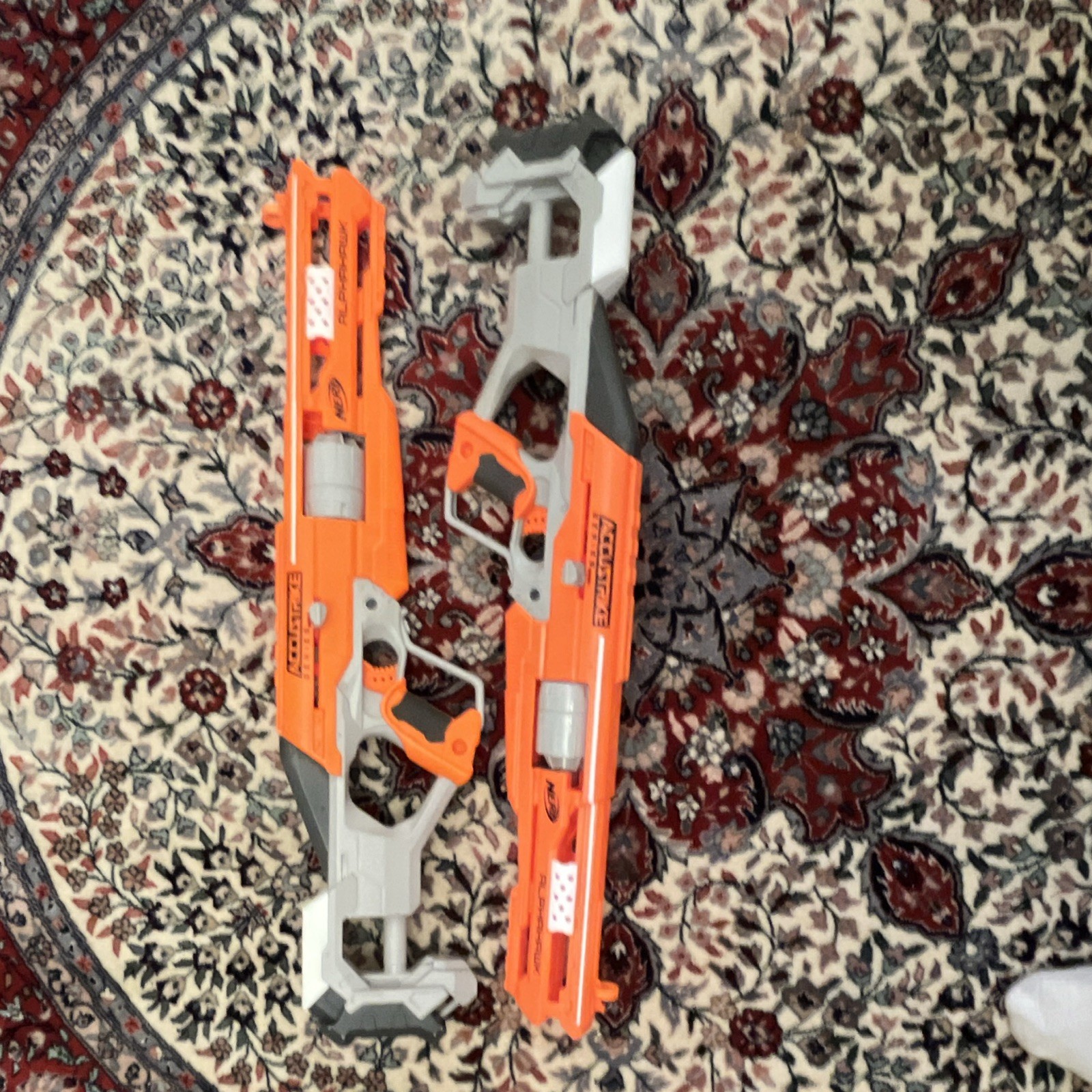 NERF Halo MA40 Motorized Dart Blasters Lot of 2 Orange/Gray F2846