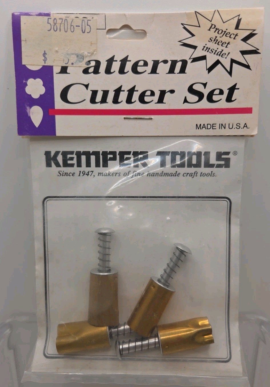 Kemper Tools Clay Cutters Pattern Cutter Set 1/2" Round Flower Heart Teardrop