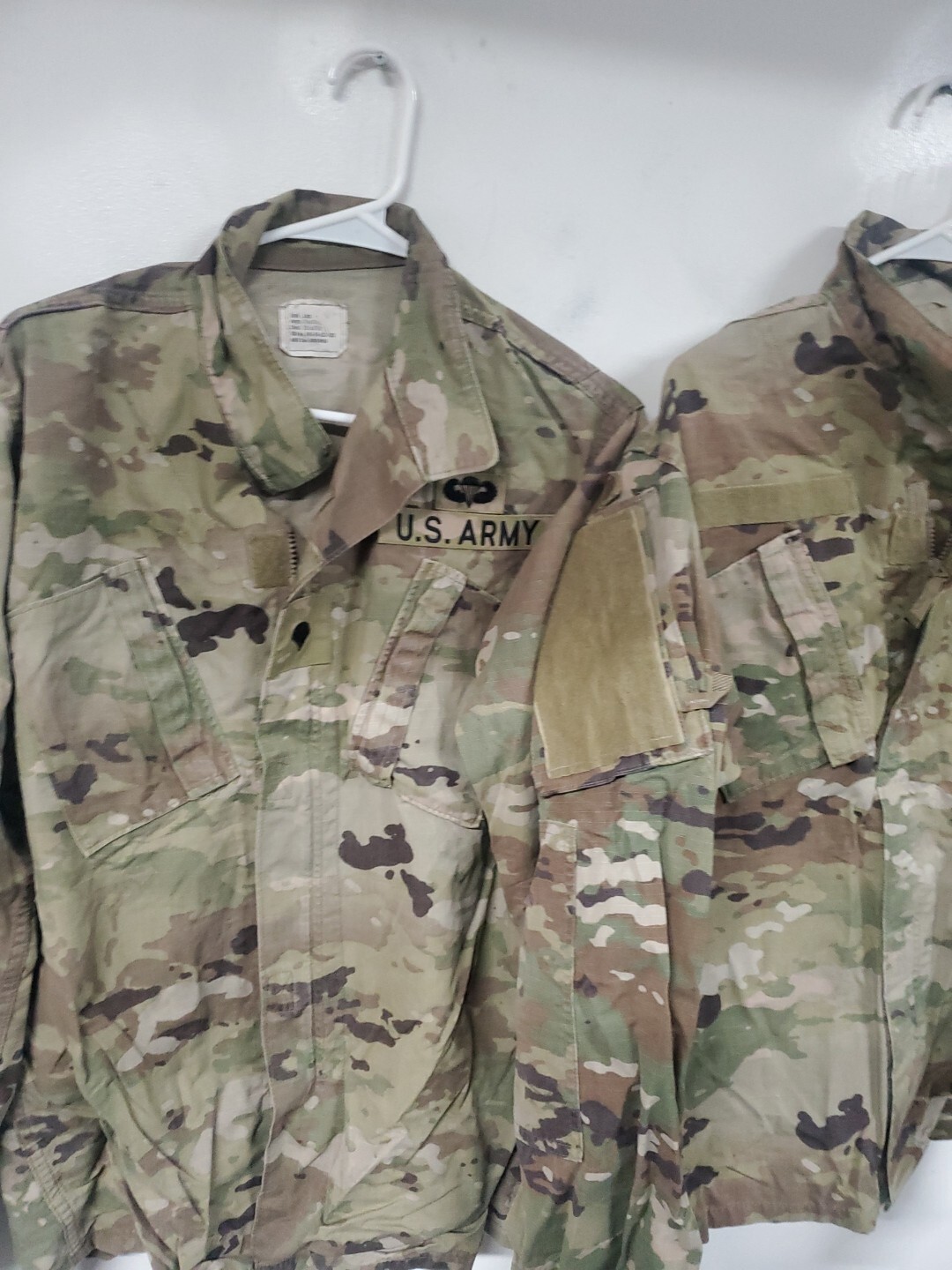2 Small Long Used USGI Scorpion W2 OCP Combat Uniform top jacket 50/50 G