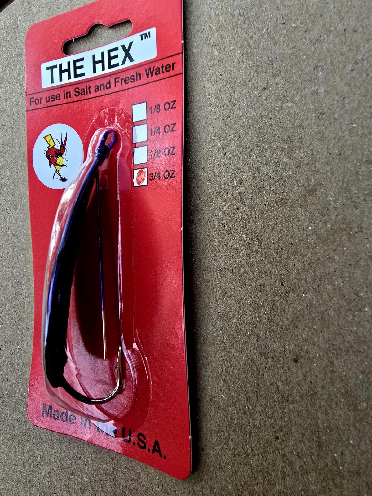 Precision Tackle 3/4oz Weedless Custom Purple Hex Spoon. New!!